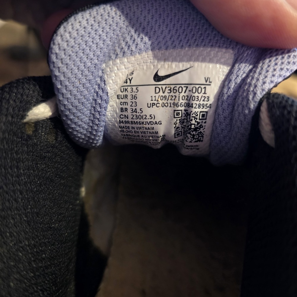 Youth Size 4Y - Nike Air Max 90 LTR Shoes Gray Purple Sneakers W5.5 - DV3607-001 - Picture 10 of 10